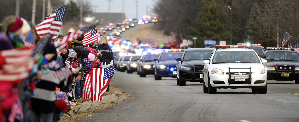 Officer Tom Decker funeral procession